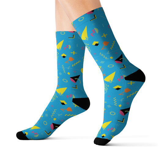 Nostalgialand Retro Blue Socks