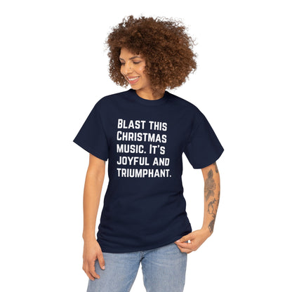 Blast this Christmas Music - Unisex Heavy Cotton Tee