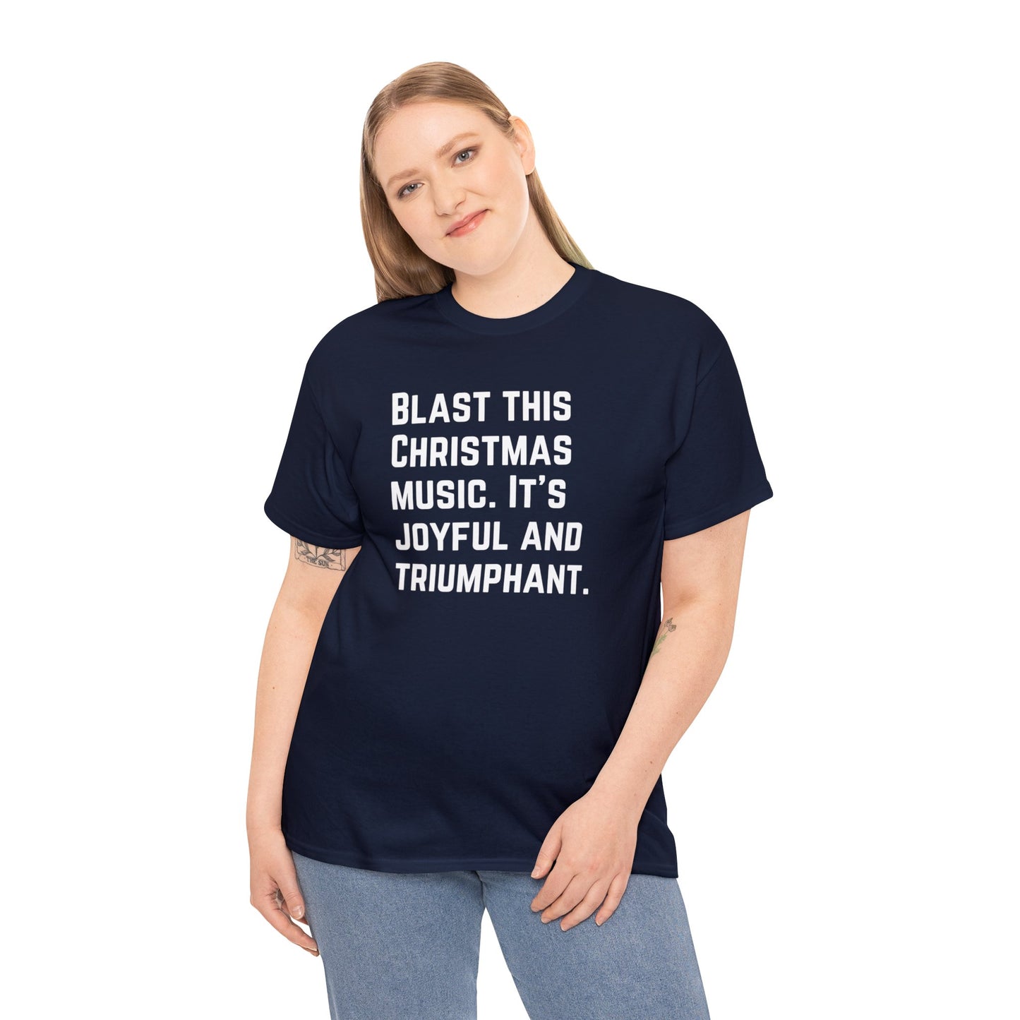 Blast this Christmas Music - Unisex Heavy Cotton Tee