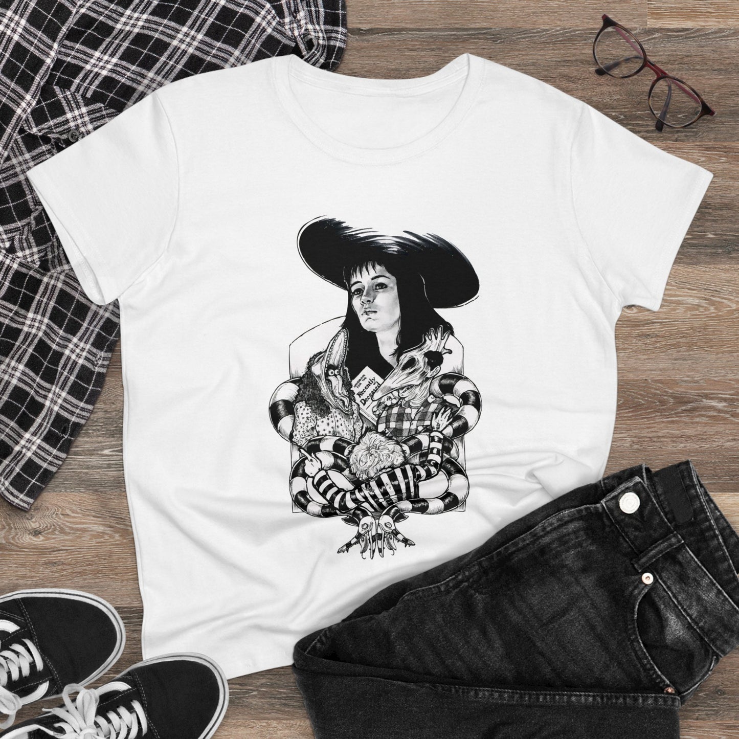 Beetlejuice! - Limited Artist Release - @KatLeyvaDraws - Women's Midweight Cotton Tee