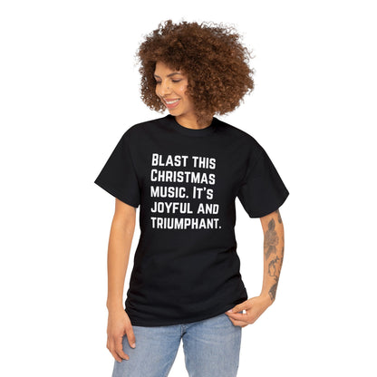 Blast this Christmas Music - Unisex Heavy Cotton Tee