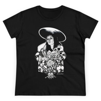 Beetlejuice! - Limited Artist Release - @KatLeyvaDraws - Women's Midweight Cotton Tee